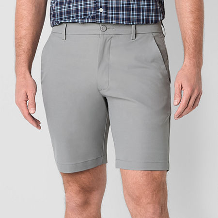 St. John's Bay Performance 9" Mens Moisture Wicking Chino Short, 40, Gray