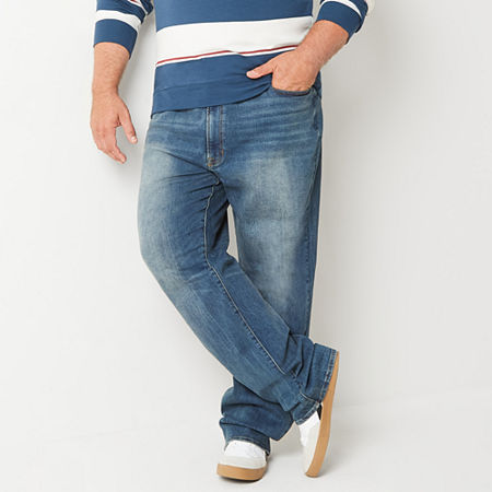 Arizona Advance Flex 360 Big and Tall Mens Straight Leg Relaxed Fit Jean, 52 32, Blue