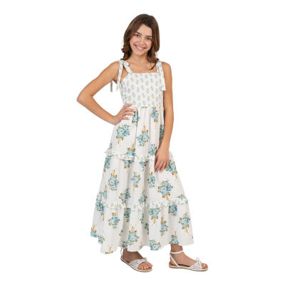 Rare Editions Big Kid Girls Sleeveless Floral Maxi Dress