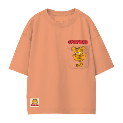Little & Big Kid Boys Crew Neck Short Sleeve Oversized Garfield Graphic T-Shirt