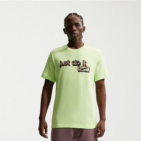 Nike Just Do It Mens Crew Neck Short Sleeve T-Shirt, Large, Green
