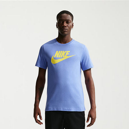 Nike Mens Crew Neck Short Sleeve Classic Fit Graphic T-Shirt, Small, Blue