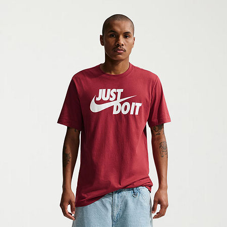 Nike Mens Crew Neck Short Sleeve Classic Fit Graphic T-Shirt, Small, Red