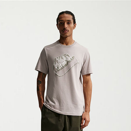 Nike Mens Crew Neck Short Sleeve Graphic T-Shirt, Xx-large, Gray