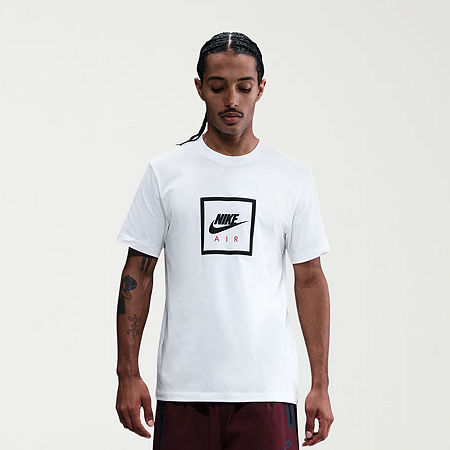 Nike Mens Crew Neck Short Sleeve Classic Fit Graphic T-Shirt, Large, White