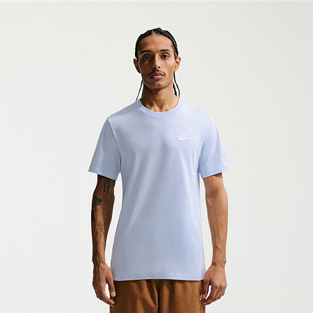 Nike Mens Crew Neck Short Sleeve Classic Fit Graphic T-Shirt, Small, Blue