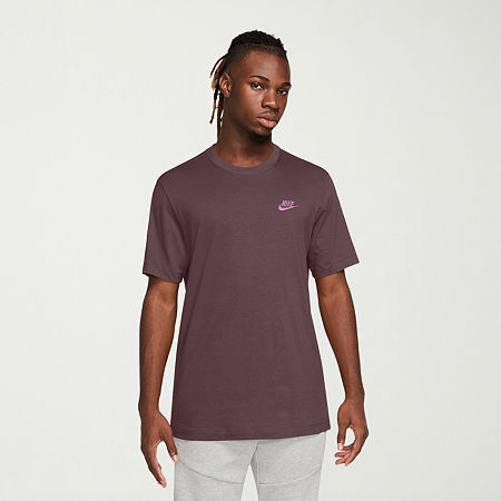 Nike Mens Crew Neck Short Sleeve Classic Fit Graphic T-Shirt, Small, Purple