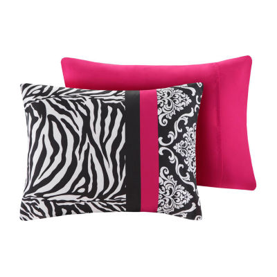 Intelligent Design Gemma Zebra Comforter Set with decorative pillow