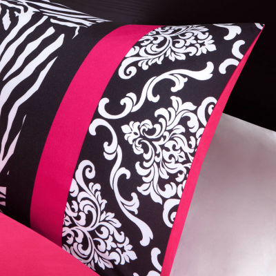 Intelligent Design Gemma Zebra Comforter Set with decorative pillow