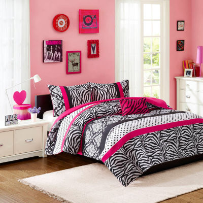 Intelligent Design Gemma Zebra Comforter Set with decorative pillow