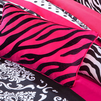 Intelligent Design Gemma Zebra Comforter Set with decorative pillow