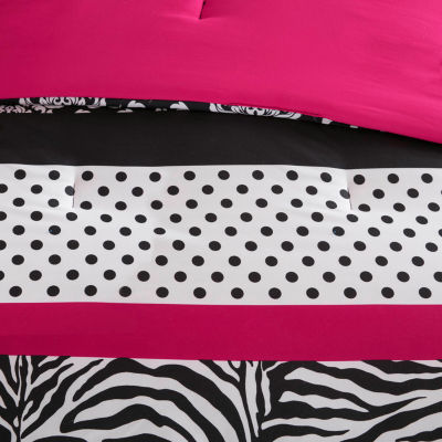 Intelligent Design Gemma Zebra Comforter Set with decorative pillow