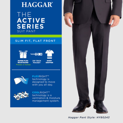 Haggar® The Active Series™ Slim Fit Herringbone Suit Separate Pant