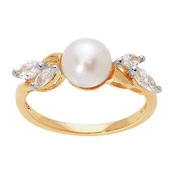 Certified Sofia Cultured Freshwater Pearl and Lab Created White