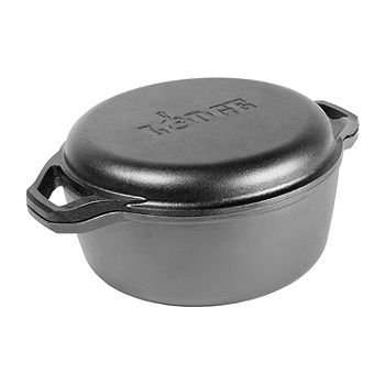 Lodge Cookware Cast Iron 6 Chef Style Double Dutch Oven