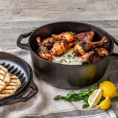 Lodge Cookware Cast Iron 6" Chef Style Double Dutch Oven