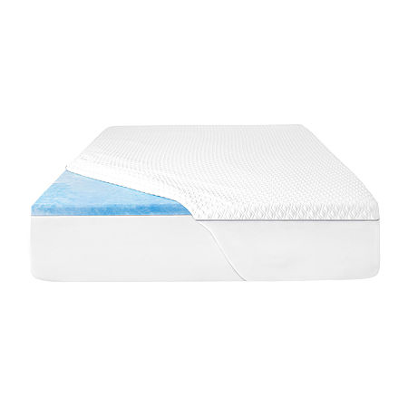 Sealy 2 Cool Gel Memory Foam Mattress Topper, One Size, White