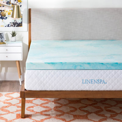 Linenspa 3 Inch Gel Swirl Memory Foam Mattress TopperJCPenney, Color Blue