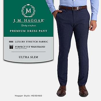 J.M Haggar® Mens 4 Way Stretch Slim Fit Flat Front Dress Pant