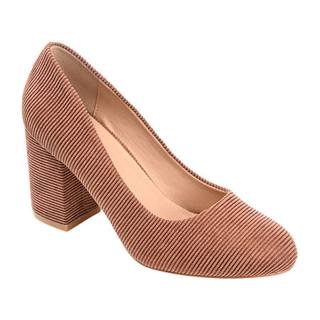  -Journee Collection Womens Fai Block Heel Pumps