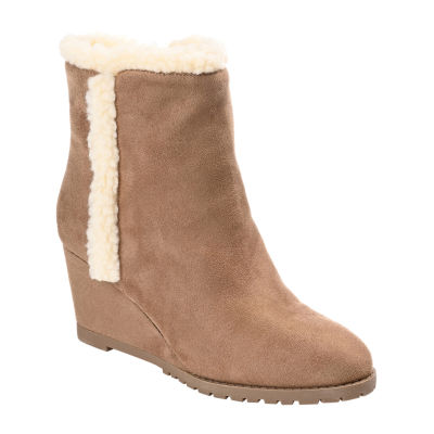 Journee Collection Womens Nonie Wedge Heel Booties