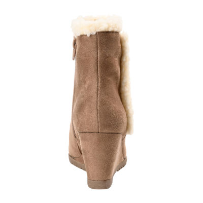 Journee Collection Womens Nonie Wedge Heel Booties