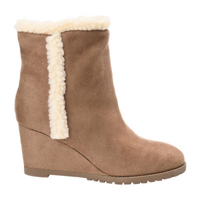Journee Collection Womens Nonie Wedge Heel Booties