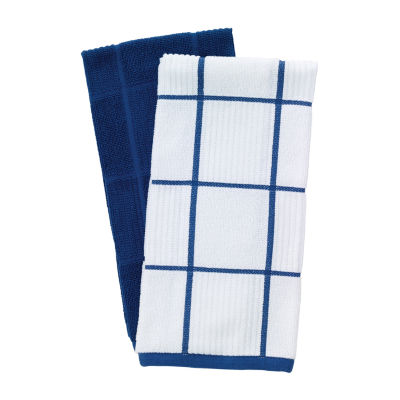 T-Fal Solid & Check Parquet 2-pc. Kitchen Towel Set