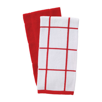 T-Fal Solid & Check Parquet 2-pc. Kitchen Towel