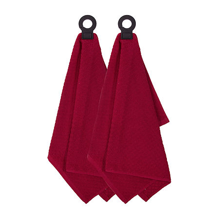 Ritz Hook Hang 2-pc. Kitchen Towel, One Size, Red