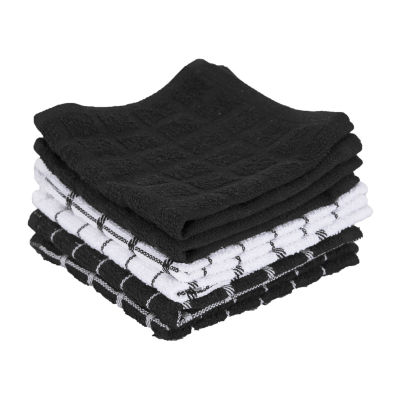 Ritz Terry 6-pc. Solid and Check Dish Cloth Set