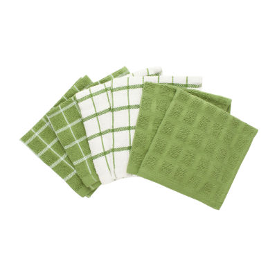 Ritz Terry 6-pc. Solid and Check Dish Cloth Set