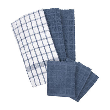 Ritz Terry Dc Set Federal 6-pc. Towels + Dish Cloths, Color: Federal Blue -  JCPenney