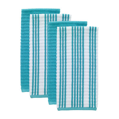 T-Fal Solid And Stripe Waffle 4-pc. Kitchen Towel
