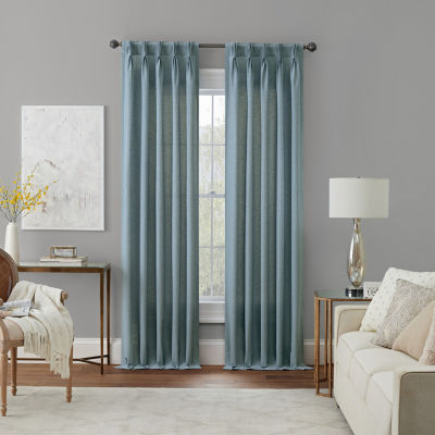 Waverly Serendipity -Pleat Light-Filtering Pinch Pleat Single Curtain Panel