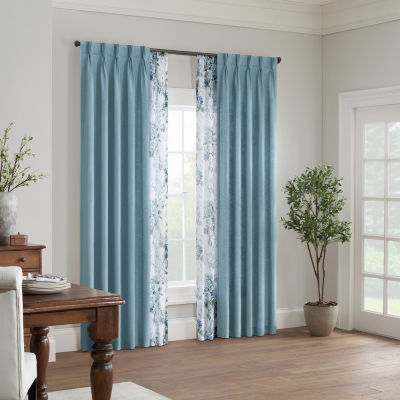 Waverly Serendipity -Pleat Light-Filtering Pinch Pleat Single Curtain Panel