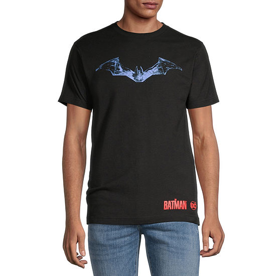 The Batman Movie Mens Crew Neck Short Sleeve Regular Fit Batman Graphic T-Shirt