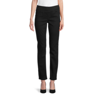 Liz Claiborne Tall Womens Amber Mid Rise Straight Pull On Pants JCPenney