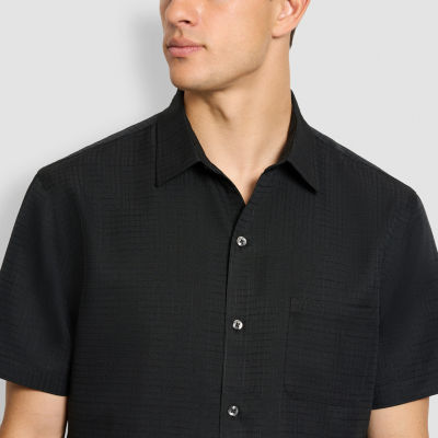 Van Heusen Mens Regular Fit Short Sleeve Button-Down Shirt