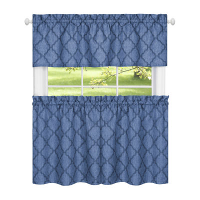 Achim Colby 3-pc. Rod Pocket Kitchen Curtain Window Set