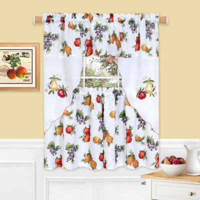 Achim Ambrosia 3-pc. Rod Pocket Kitchen Curtains & Drapes Window Sets