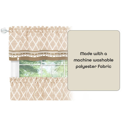 Achim Boho 3-pc. Rod Pocket Kitchen Curtain Window Set