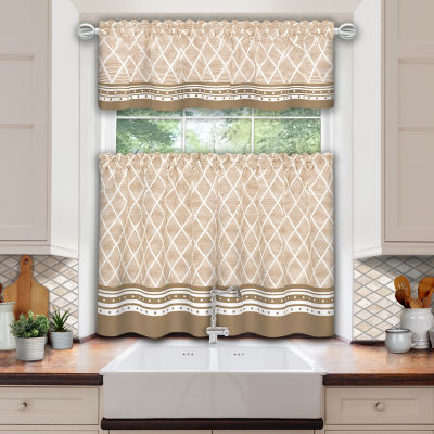 Achim Boho 3-pc. Rod Pocket Kitchen Curtain Window Set