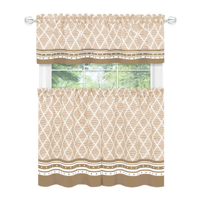 Achim Boho 3-pc. Rod Pocket Kitchen Curtain Window Set