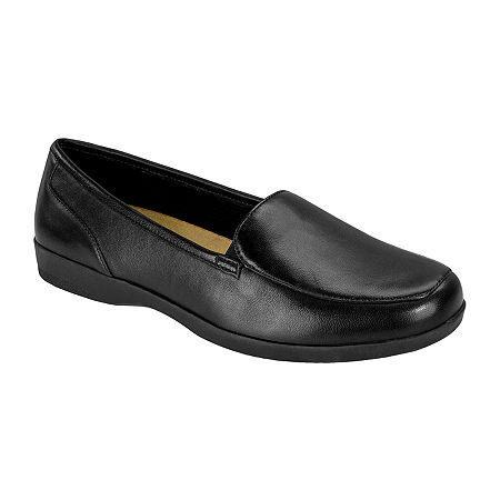Easy Spirit Womens Devitt Loafers, 11 Wide, Black