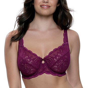 Paramour Peridot Unlined Lace Bra- 115073, Color: Black Lily