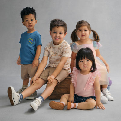 Okie Dokie Toddler & Little Boys Crew Neck Short Sleeve Regular Fit Graphic T-Shirt