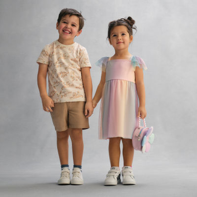 Okie Dokie Toddler & Little Boys Crew Neck Short Sleeve Regular Fit Graphic T-Shirt