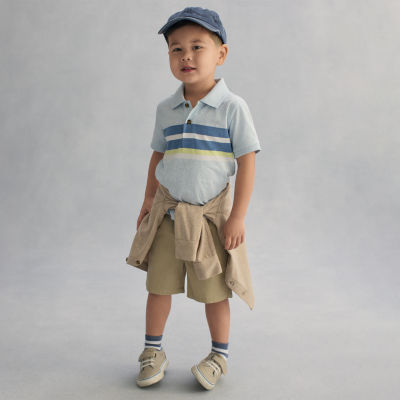 Okie Dokie Toddler & Little Boys Short Sleeve Regular Fit Polo Shirt
