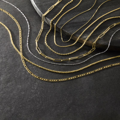 14K Gold 16 - 30 Inch Semi-Solid Sparkle Rope Chain Necklace